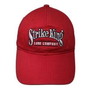 Strike King Baseball Cap Red One Size Strapback Fishing Lure Company Hat